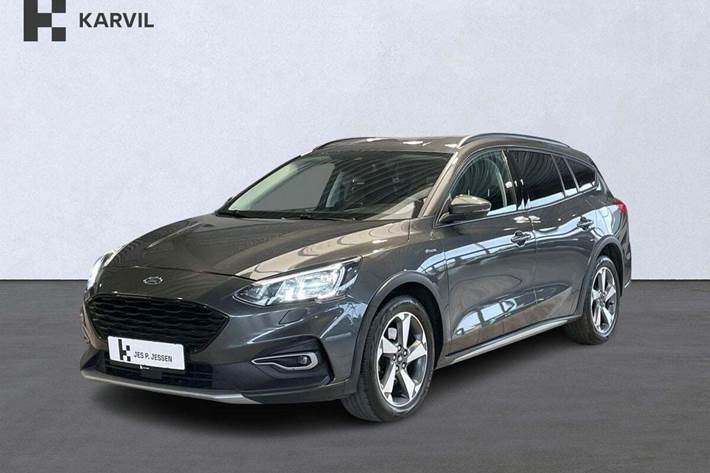 Blå Ford Focus fra 2020 set udefra