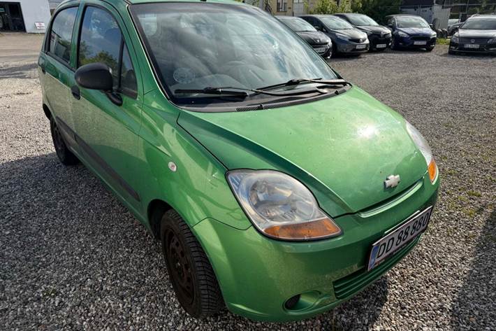 Grøn Chevrolet Matiz fra 2008 set udefra