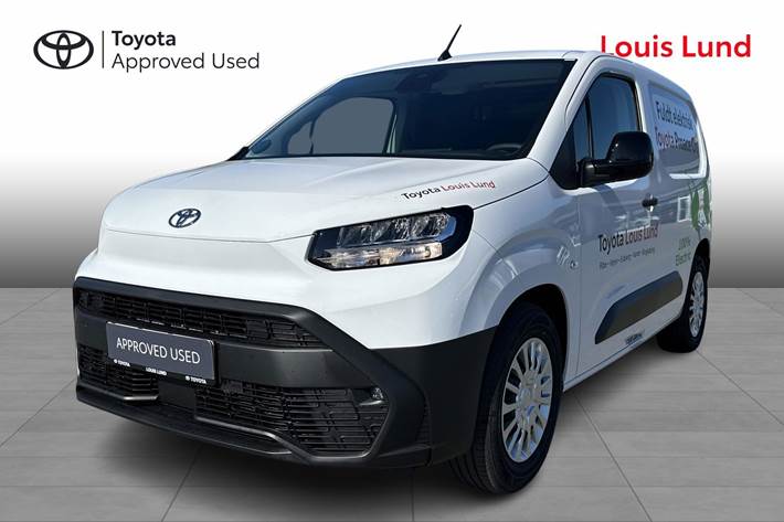 Hvid Toyota Proace City Electric fra 2025 set udefra