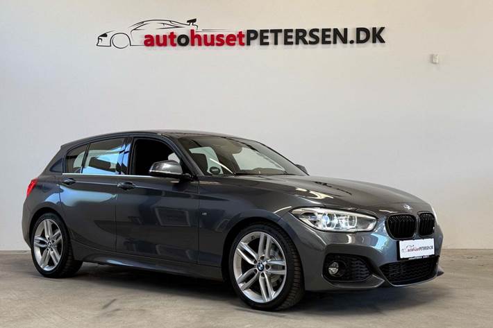Grå BMW 120d fra 2017 set udefra