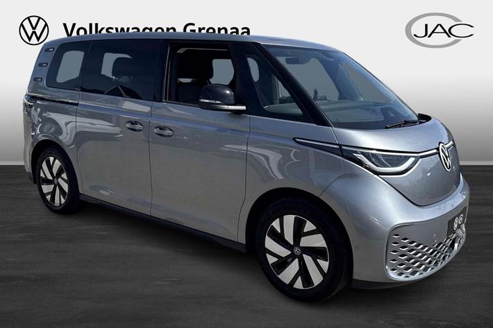 Sølv VW ID.Buzz fra 2023 set udefra