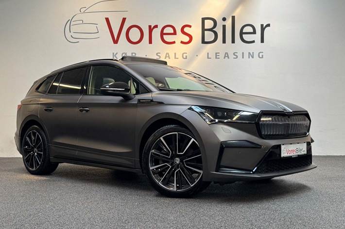 Grå Skoda Enyaq fra 2022