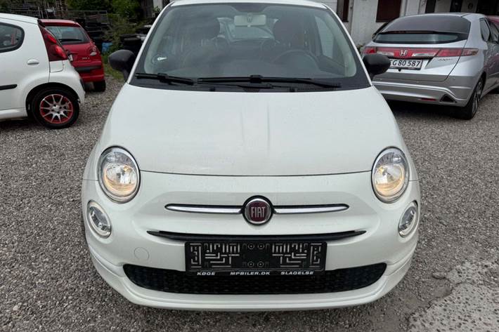 Hvid Fiat 500 fra 2018