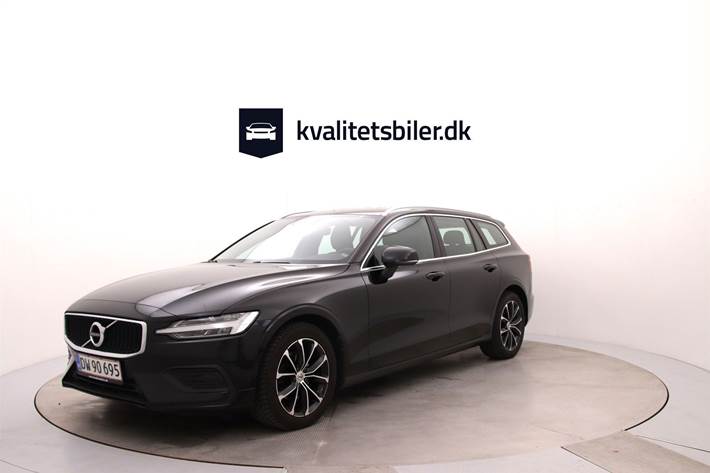 Sort Volvo V60 fra 2020 set udefra