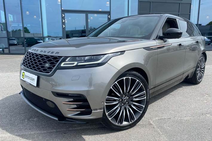 Grå Land Rover Range Rover Velar fra 2017 set udefra