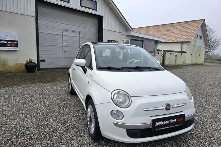 Hvid Fiat 500 fra 2008