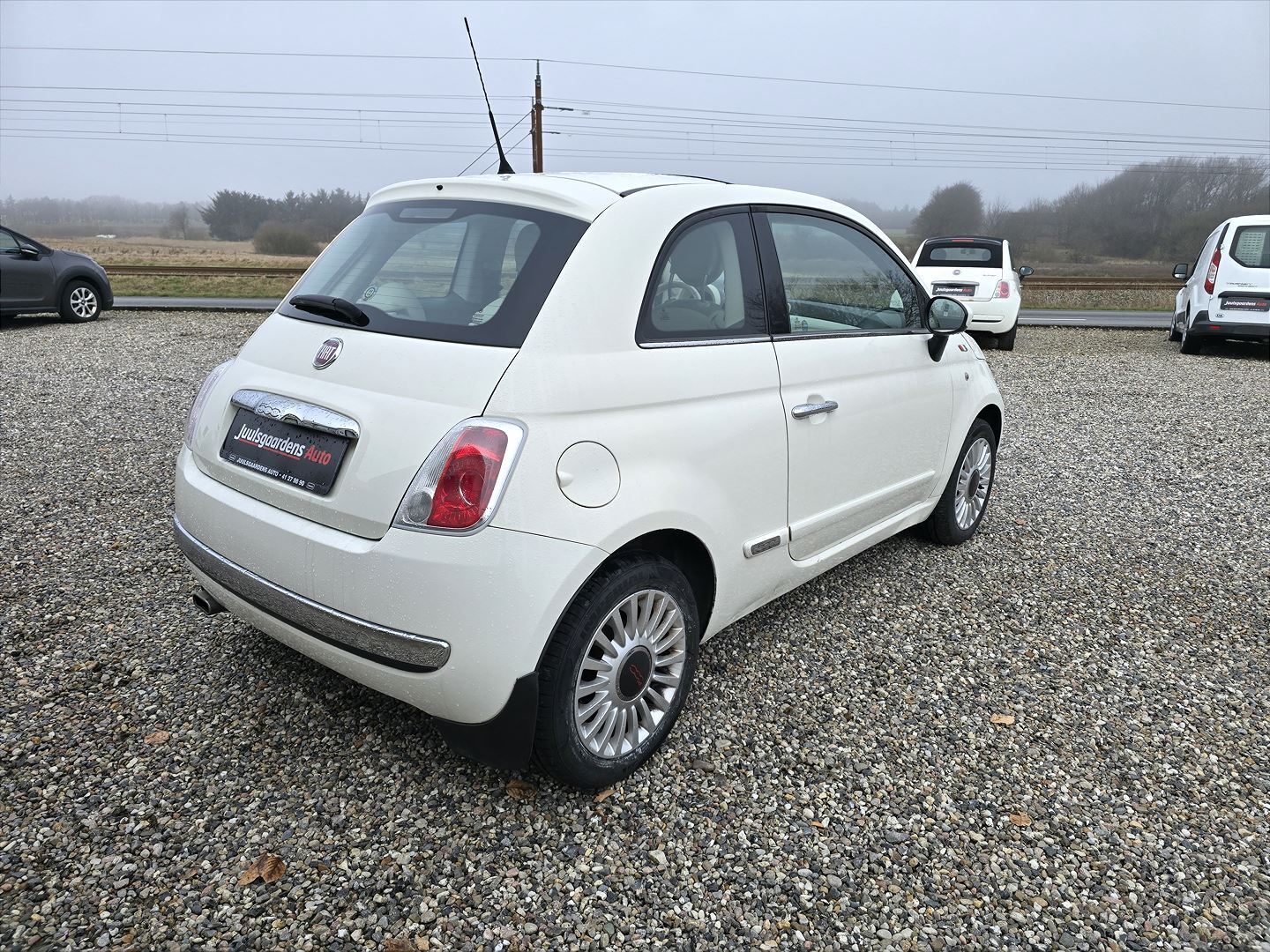 Hvid Fiat 500 fra 2008