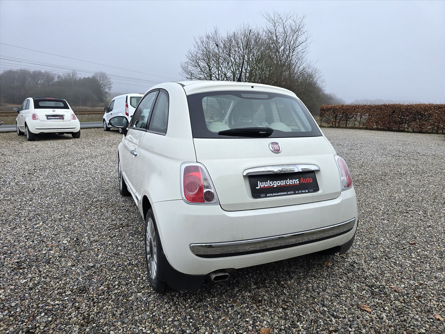 Hvid Fiat 500 fra 2008