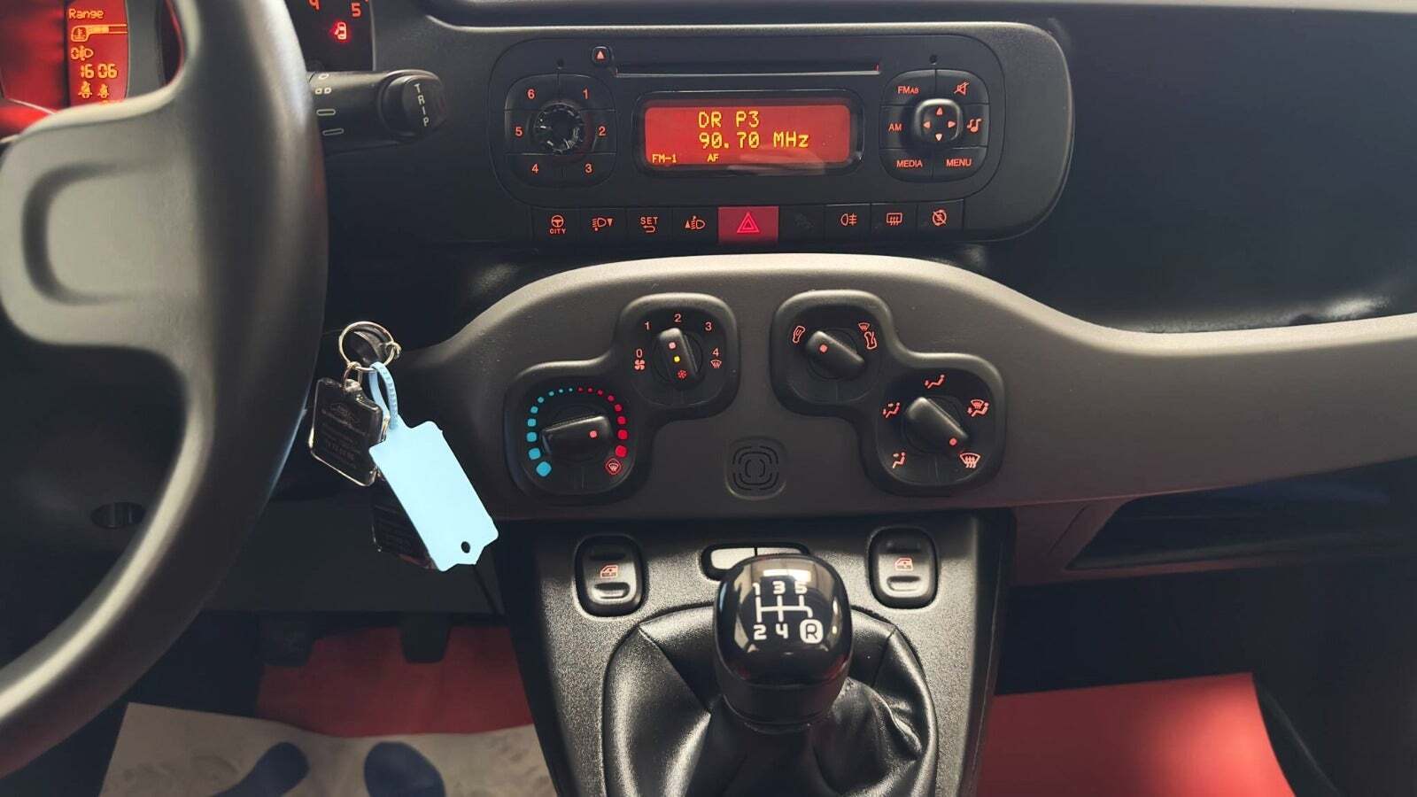 Grøn Fiat Panda fra 2012