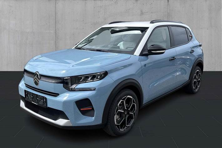 Blå Citroën ë-C3 fra 2024 set udefra
