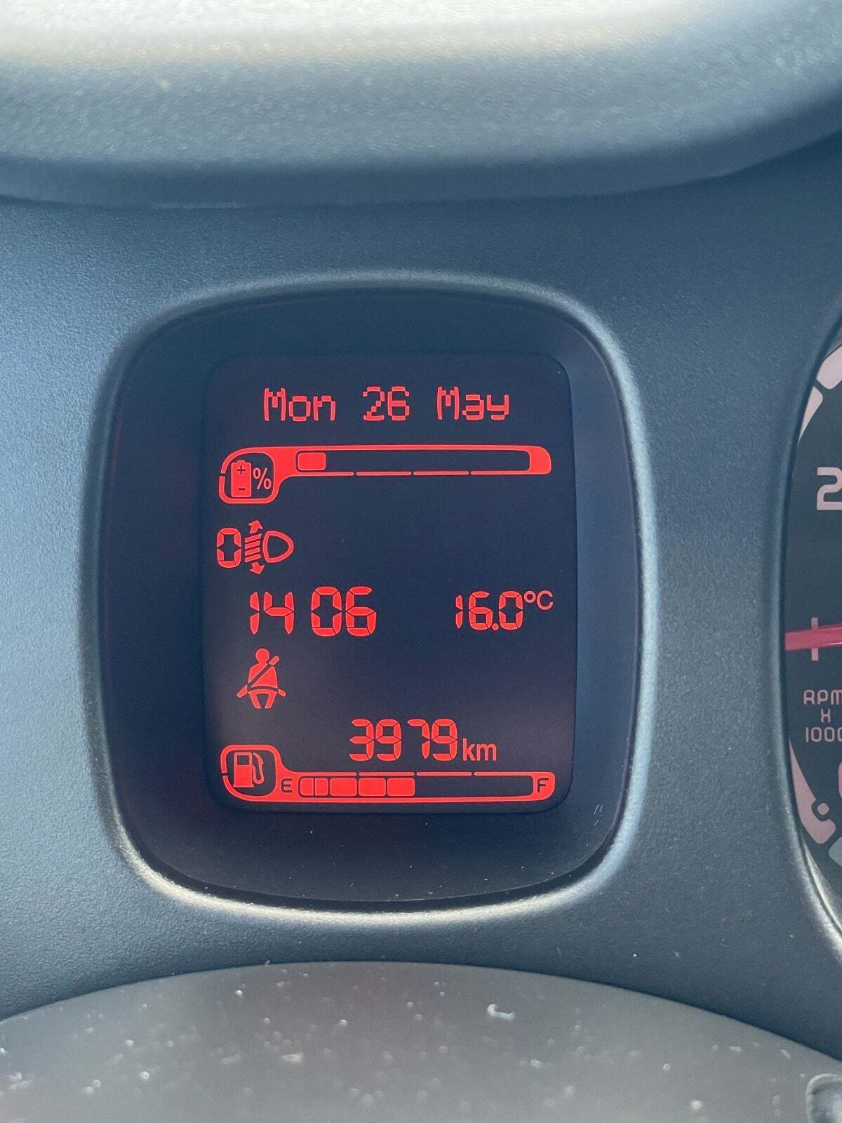 Grå Fiat Panda fra 2021