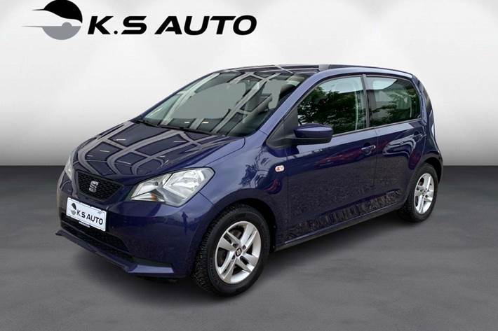 Blå Seat Mii fra 2016 set udefra