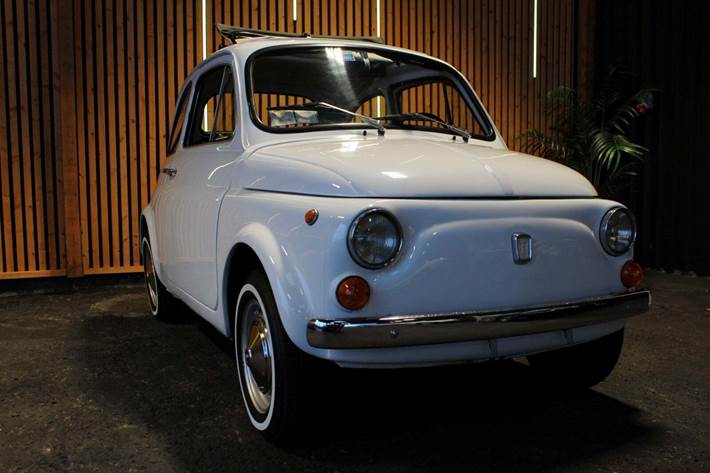 Hvid Fiat 500 fra 1969
