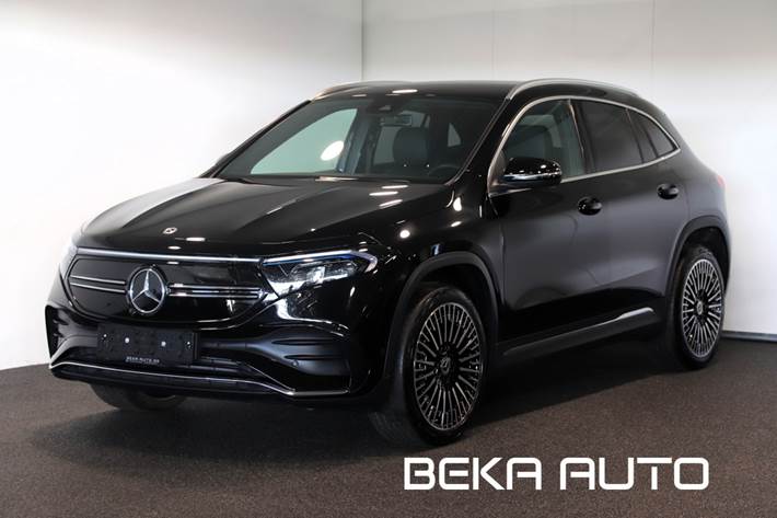 Sort Mercedes EQA250 fra 2023 set udefra