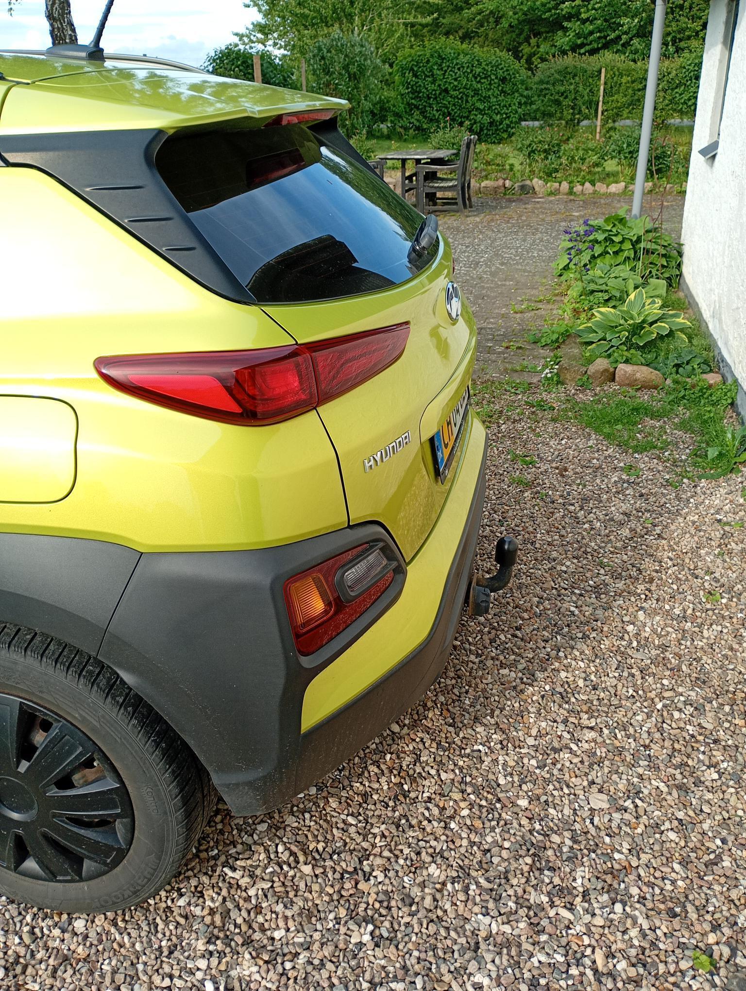 Gul Hyundai Kona fra 2019