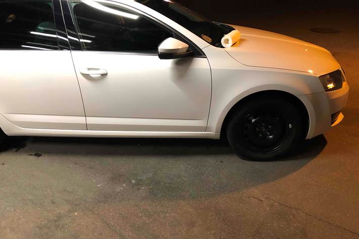 Hvid Skoda Octavia fra 2015