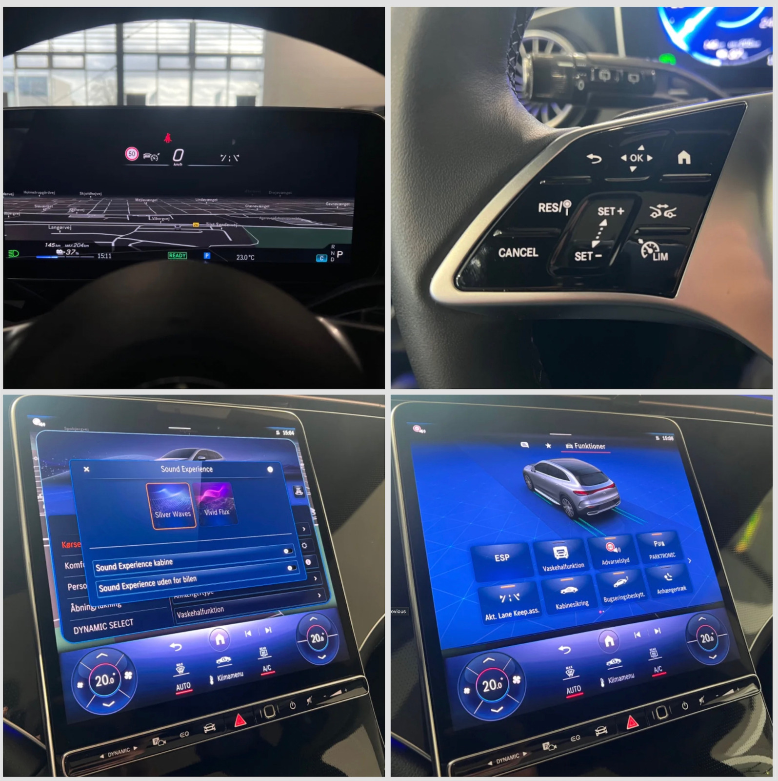 Sølv Mercedes EQE350+ SUV fra 2024