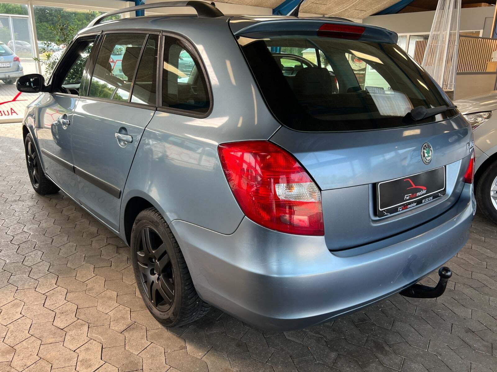 Blå Skoda Fabia fra 2008