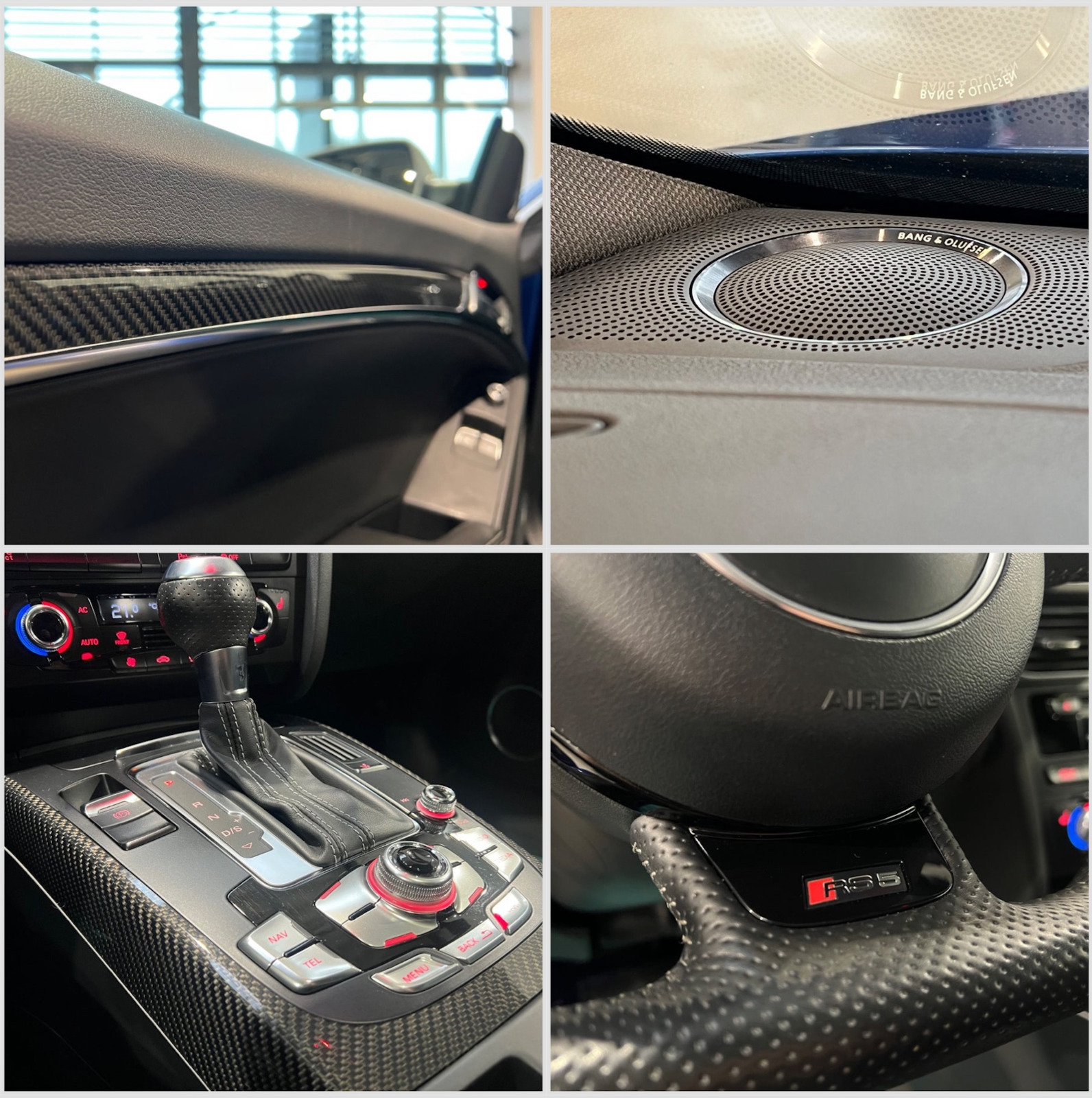 Blå Audi RS5 fra 2012