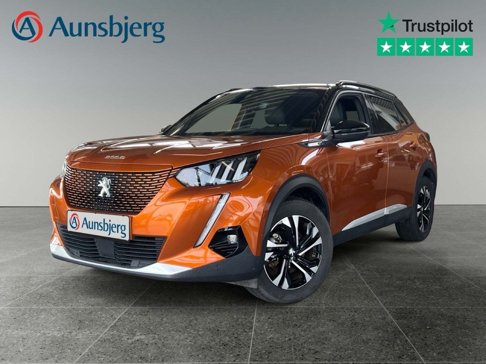 Orange Peugeot e-2008 fra 2021