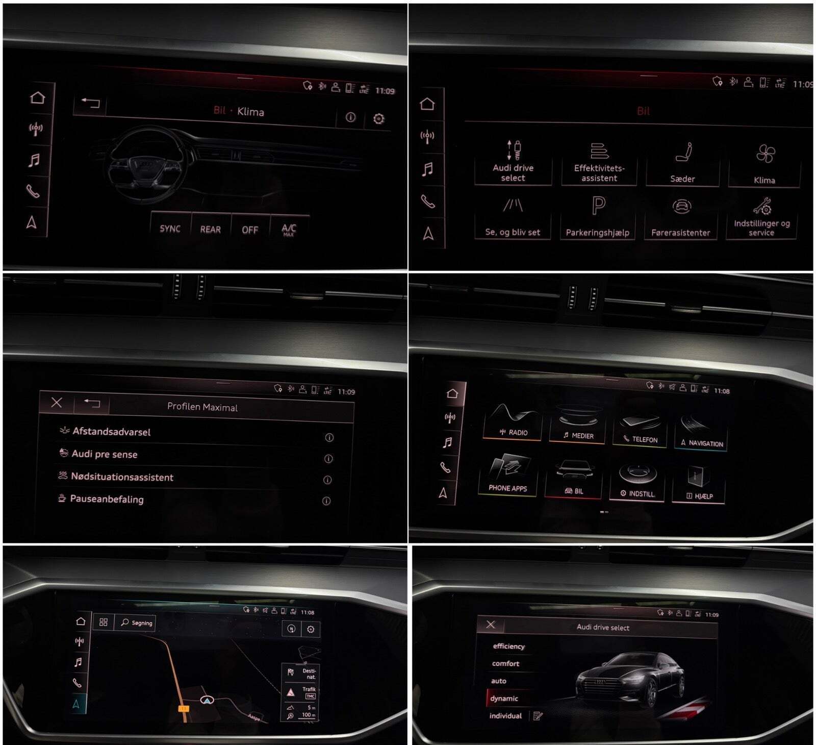 Sort Audi A7 fra 2020