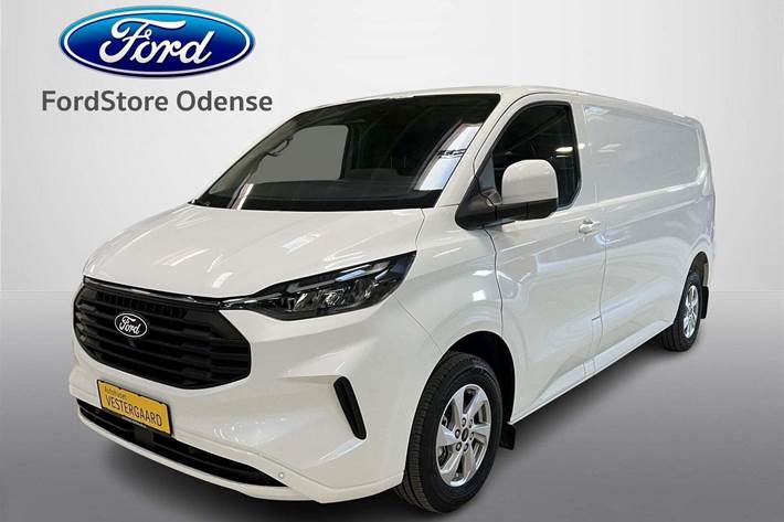 Hvid Ford Transit Custom 320L fra 2025 set udefra