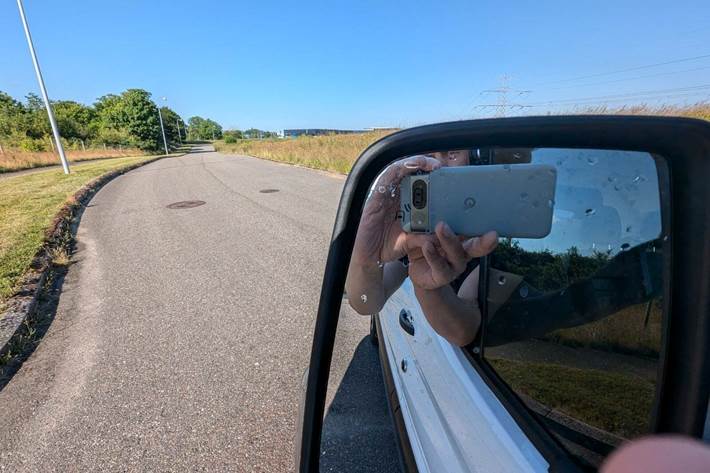 Hvid Ford Transit 350 L3 Van fra 2023 set udefra