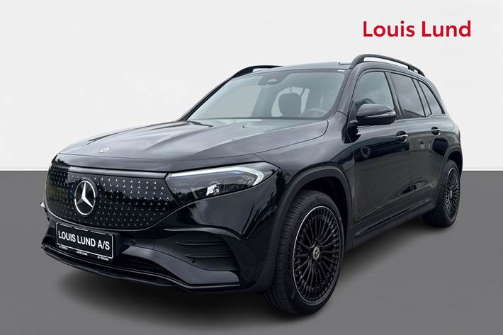 Sort Mercedes EQB 250+ fra 2024 set udefra