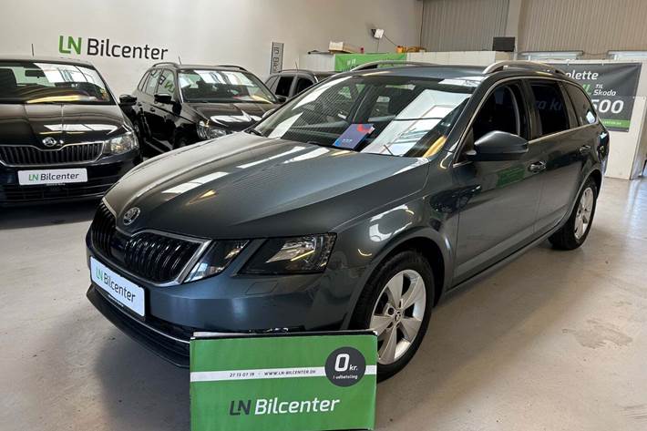 Grå Skoda Octavia fra 2019 set udefra