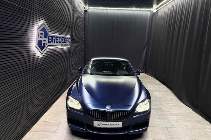 Blå BMW 640d fra 2012
