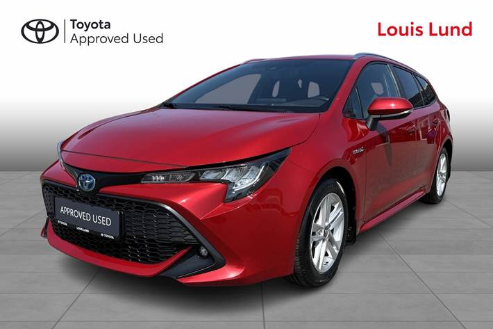 Rød Toyota Corolla fra 2019 set udefra