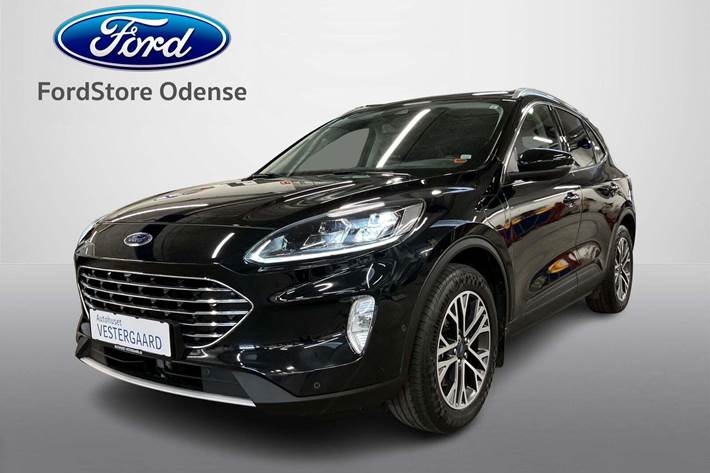 Sort Ford Kuga fra 2020 set udefra