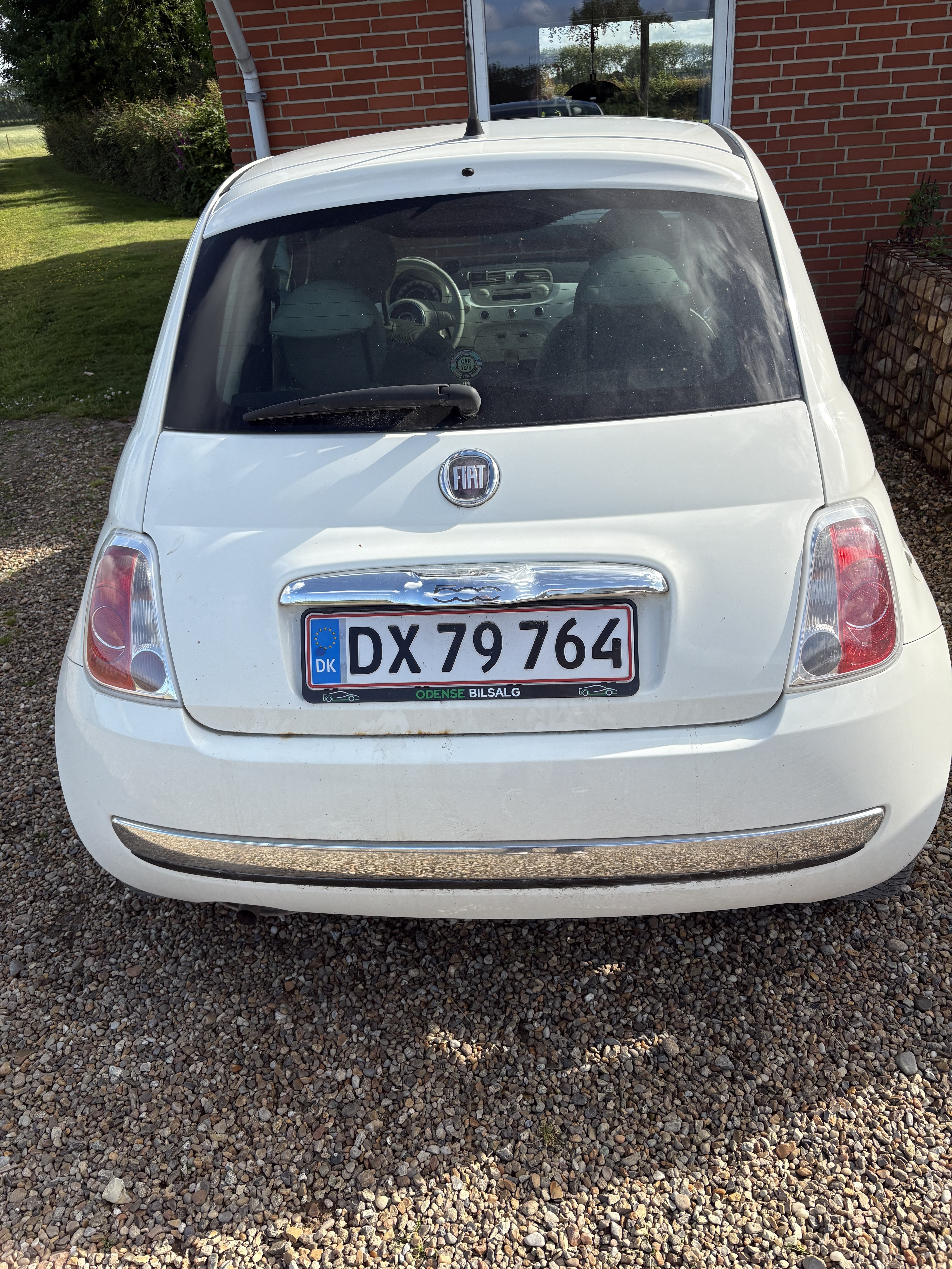 Beige Fiat 500 fra 2008