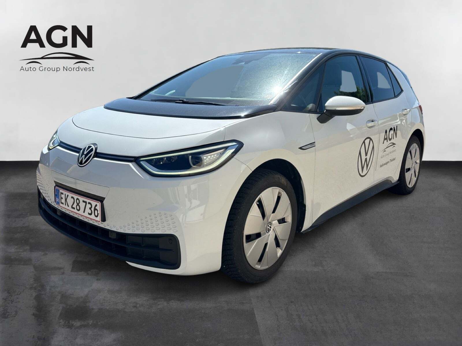 Hvid VW ID.3 fra 2020 set udefra