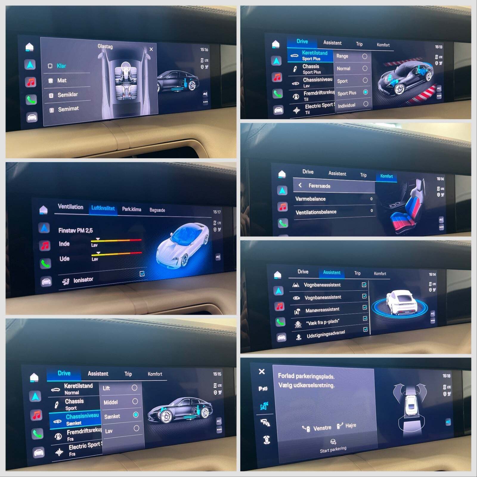 Sølv Porsche Taycan GTS fra 2023