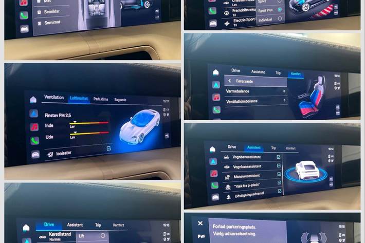 Sølv Porsche Taycan GTS fra 2023