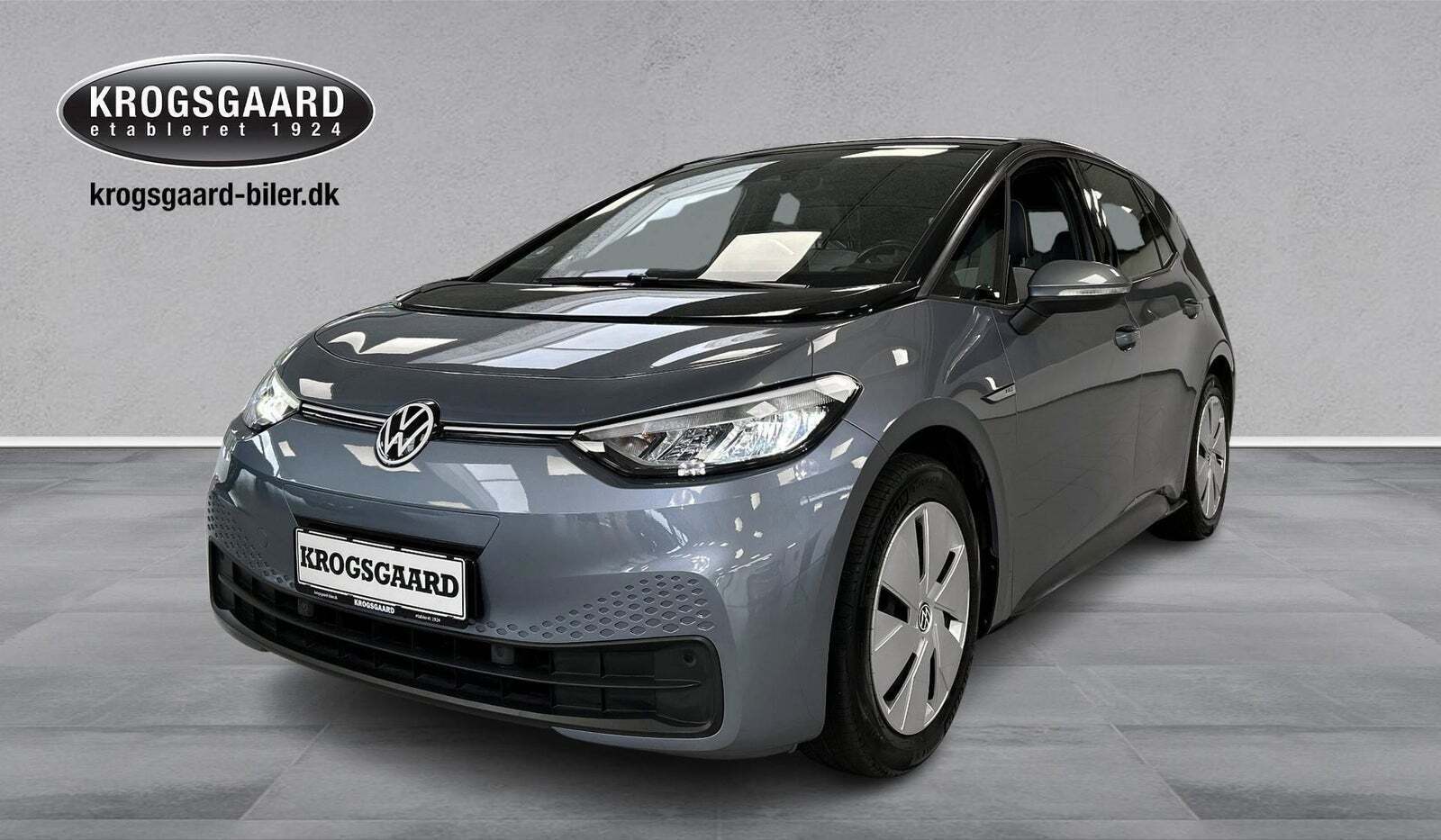 Blå VW ID.3 fra 2021 set udefra