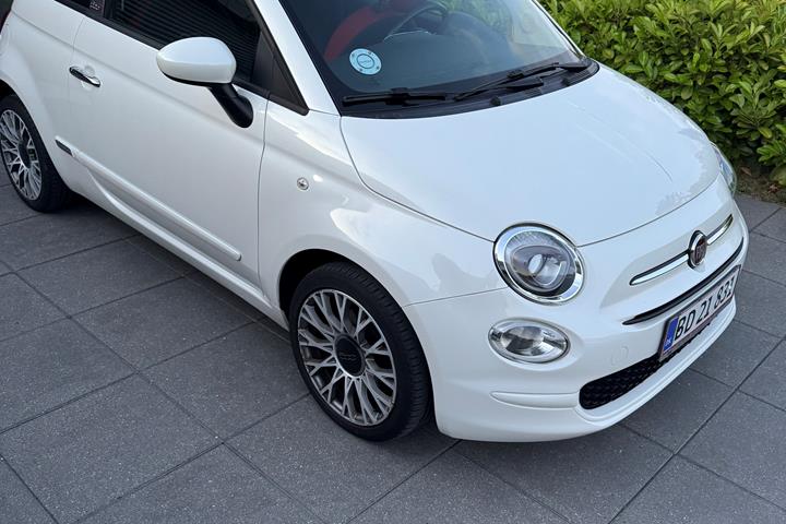 Hvid Fiat 500C fra 2016