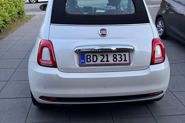 Hvid Fiat 500C fra 2016