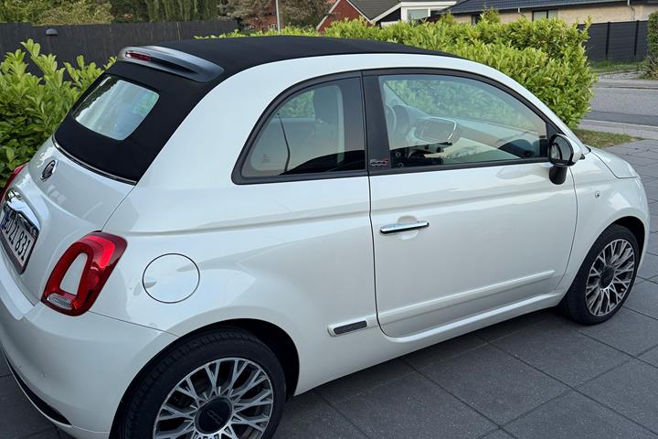 Hvid Fiat 500C fra 2016