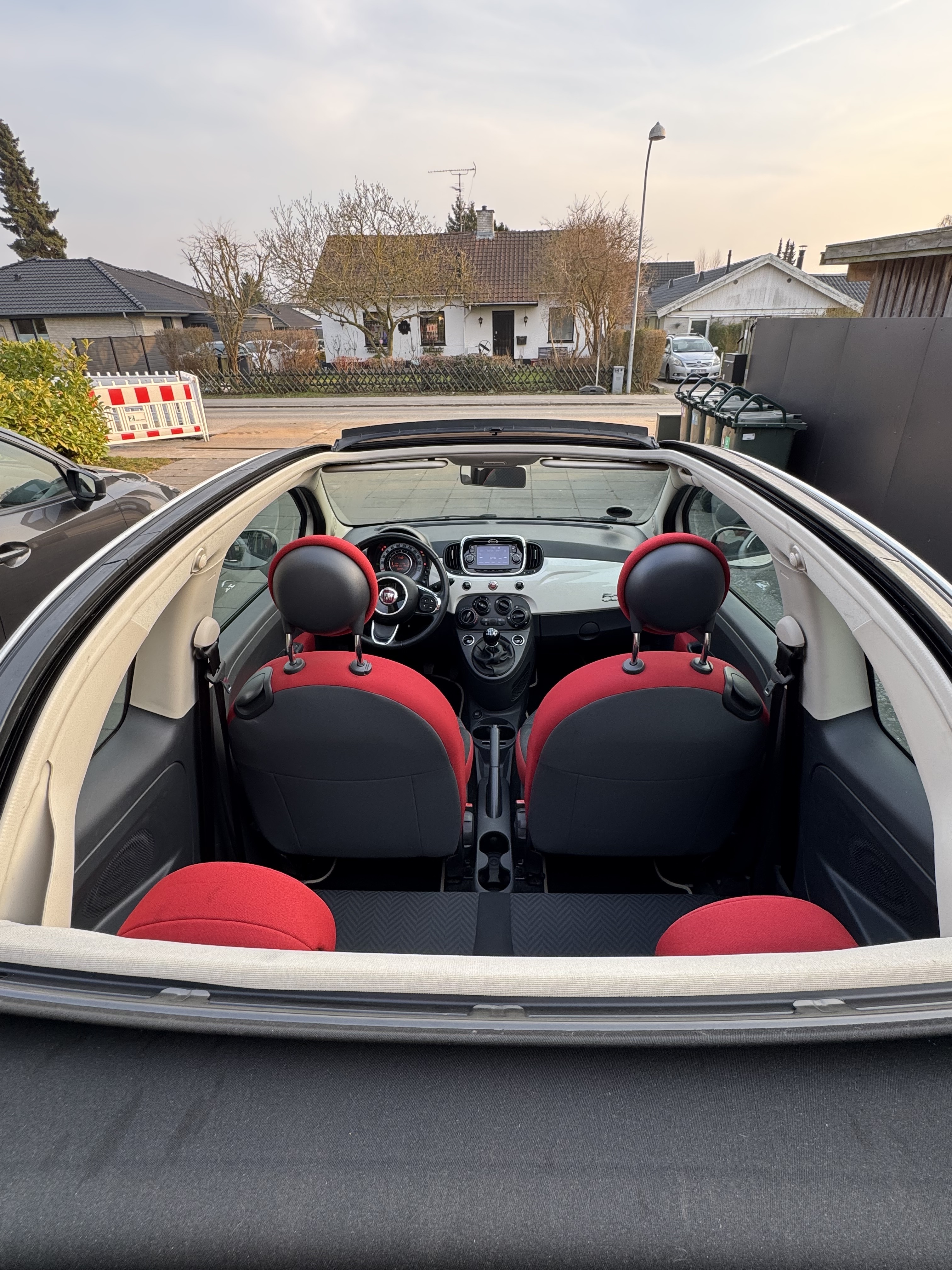 Hvid Fiat 500C fra 2016