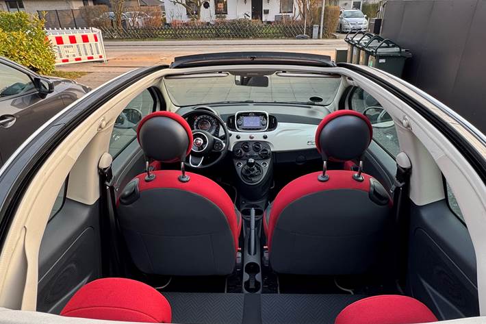 Hvid Fiat 500C fra 2016