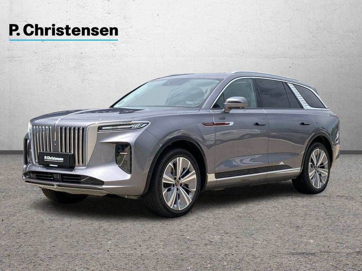 Grå Hongqi E-HS9 fra 2024 set udefra