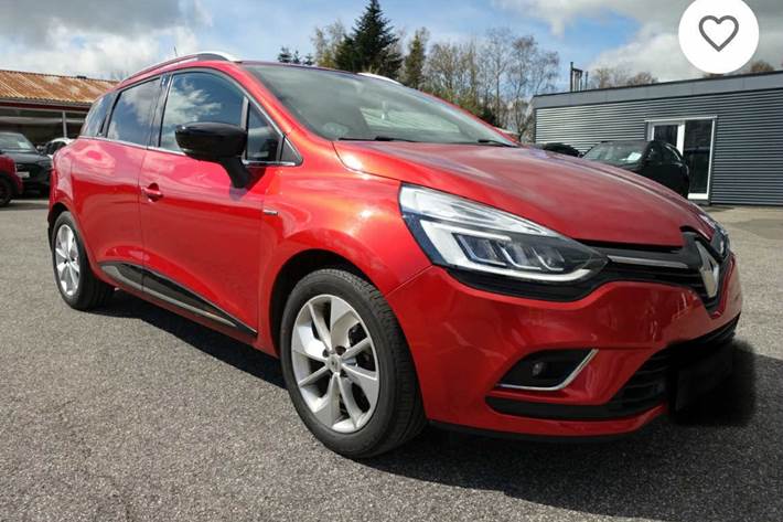 Rød Renault Ny Clio fra 2016