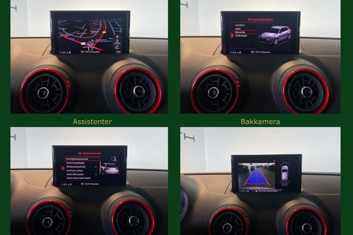 Grå Audi RS3 fra 2018 set indefra