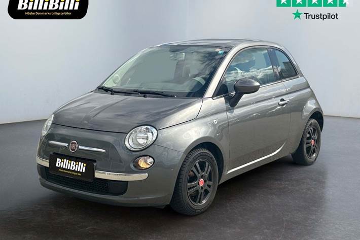 Sort Fiat 500 fra 2015 set udefra