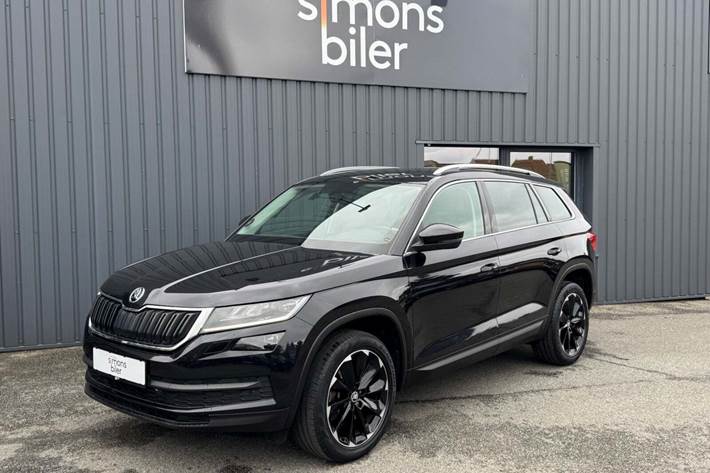 Sort Skoda Kodiaq fra 2018 set udefra