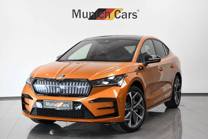 Kobber Skoda Enyaq fra 2025 set udefra