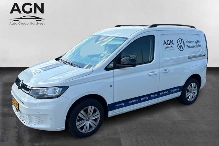 Hvid VW Caddy fra 2025