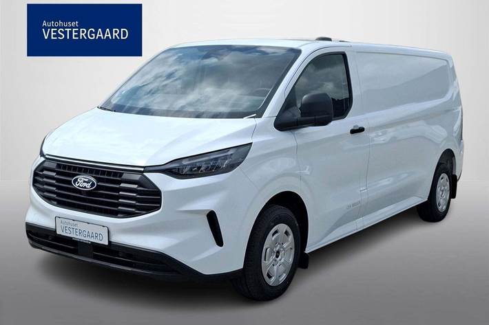 Hvid Ford Transit Custom 300L fra 2024 set udefra